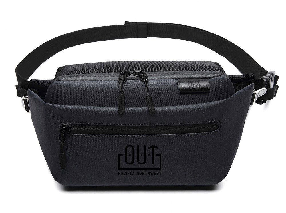 OUT Fanny Pack, Color: Black logo
