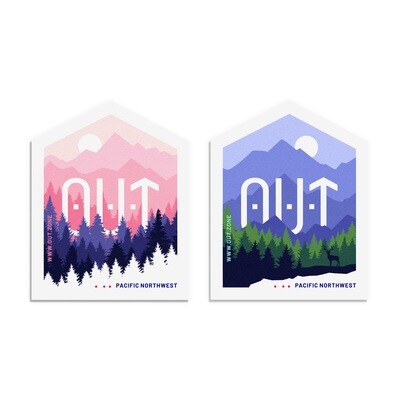 Out Pacific Northwest Oregon Landscape Waterproof Vinyl Stickers