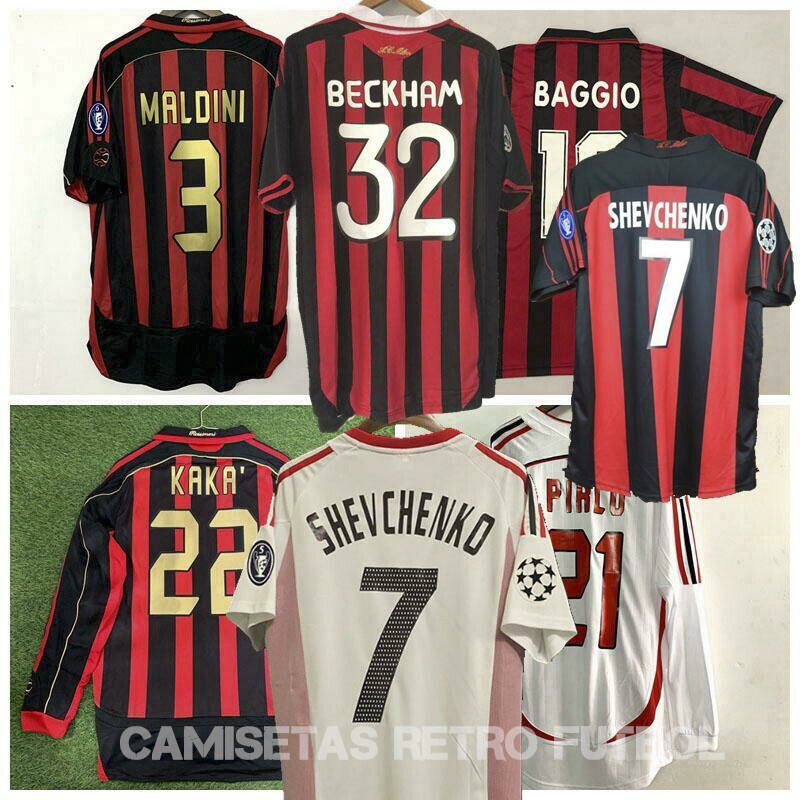 Camiseta AC MILAN 91/96/98-00/06 Local y Visitante Personalizable