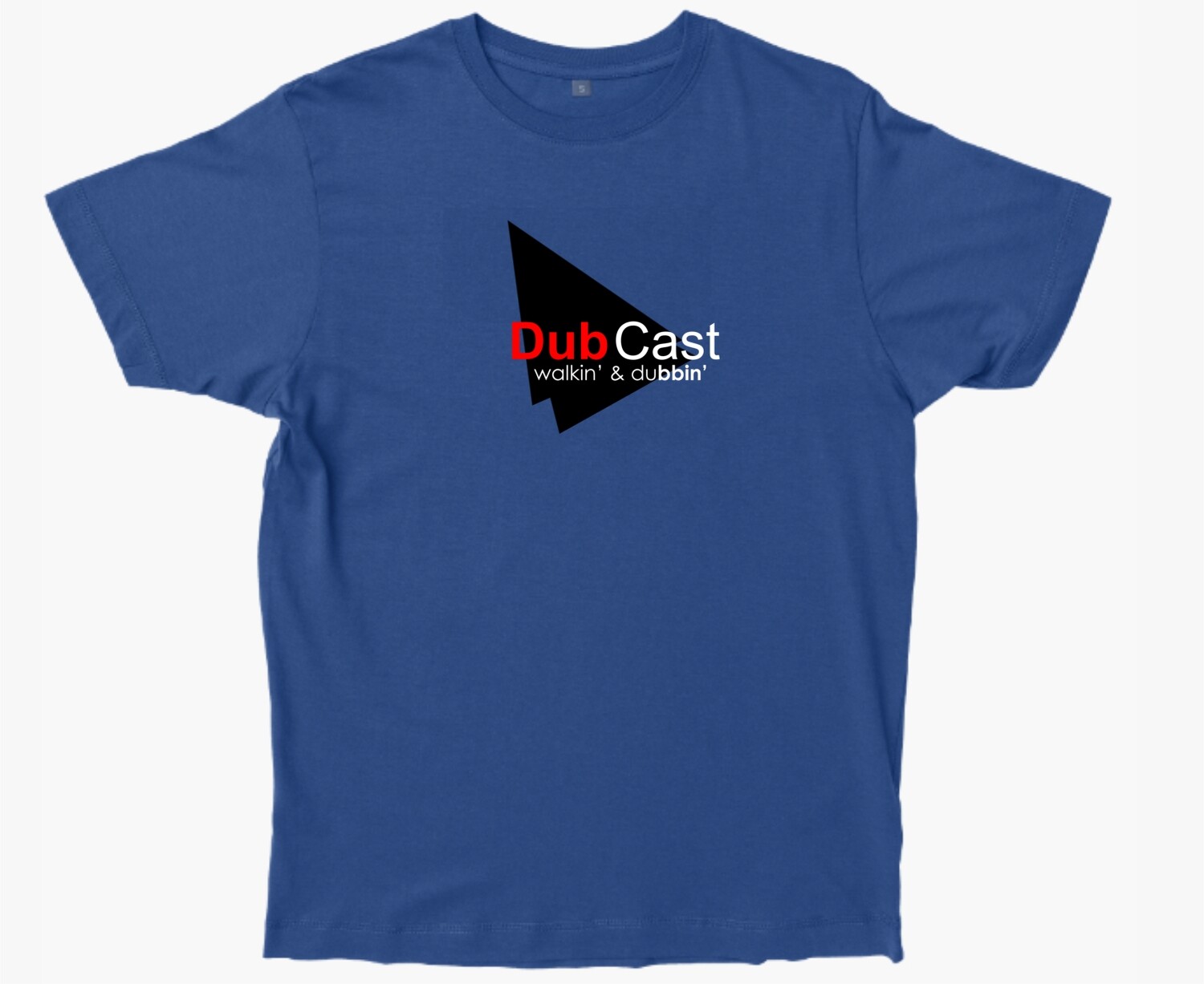 Dub Cast Block Unisex Organic Round Neck Blue T-Shirt