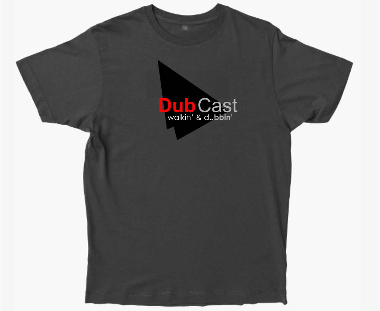 Dub Cast Block Unisex Organic Round Neck Black T-Shirt