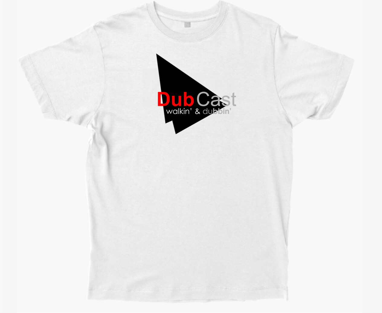 Dub Cast Block Unisex Organic Round Neck White T-Shirt