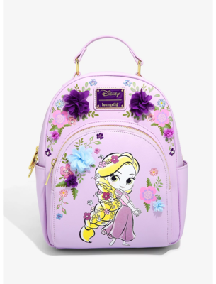 Mochila Rapunzel Flores Kawaii