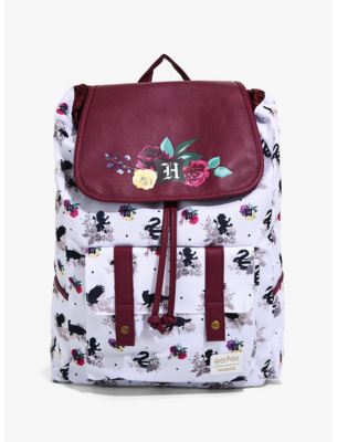 Mochila Harry Potter Flores Símbolos