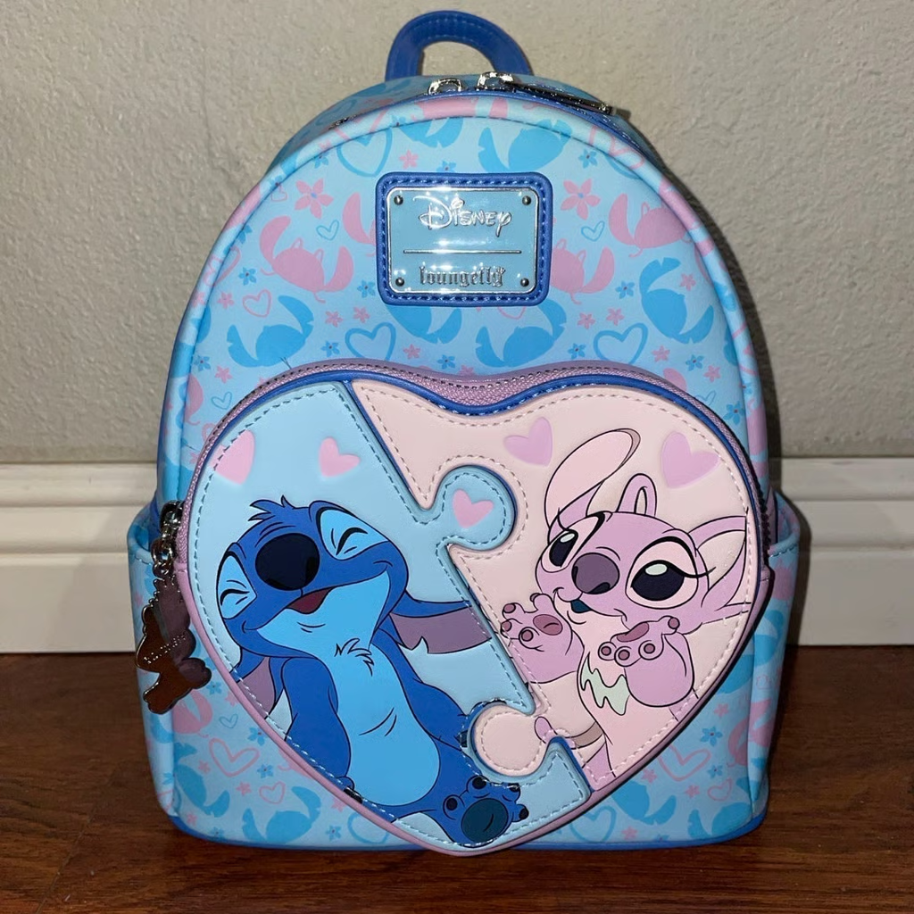 Mochila Personaje Stich y Angel