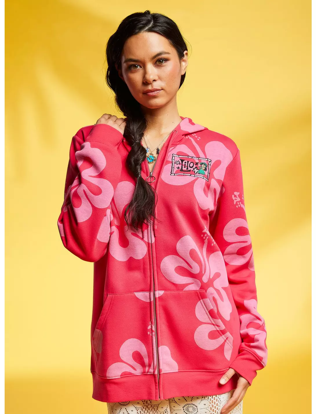 Sudadera Pelicula Lilo y Stich Flores