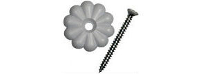 ROSETTES - WHITE (w/Screws)