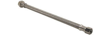 WATER CONNECTOR - FAUCET STAINLESS STEEL (3/8&quot; Comp x 1/2&quot; FIP)(Fluidmaster No-Burst)