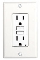 RECEPTACLE - GROUND FAULT INTERRUPTER w/PLATE, Color: White 222889