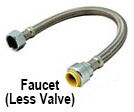 CONNECTOR - PUSH-FIT, Application/Size: Faucet (1/.2&quot; x 1/2&quot; FPT x 18&quot;) 26-6145