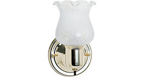 FIXTURE - WALL w/SHADE (BRASS)