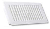 FLOOR REGISTERS - PLASTIC (4&quot; x 8&quot;), Color: White 18-2000