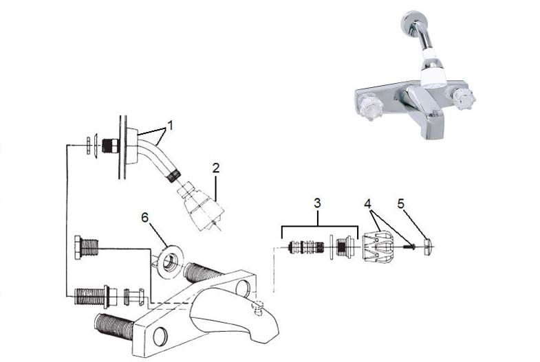 TUB &amp; SHOWER DIVERTER (Phoenix)