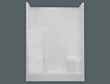 1-PIECE SHOWER w/TWO MOLDED SEATS (54&quot;W x 31&quot;D x 74&quot;H)  (Clarion)