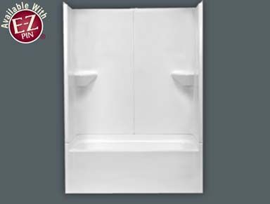 THREE-PIECE TUB/SHOWER (54&quot;W x 28&quot;D x 75-75-1/4&quot;H) (Clarion)