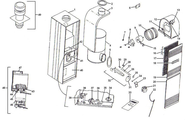 PRESIDENTIAL III, 7900B Furnace Diagram