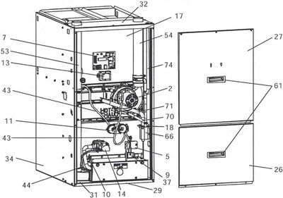 DGAD, DGAE, DGAF Series - (Style L)   Natural Gas Furnace