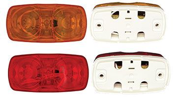 DOUBLE BULLS-EYE LED MARKER LIGHT, Color: Amber (L911) 211302