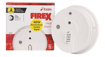 HARDWIRED INTERCONNECTED 120V AC WIRE AUXILIARY HEAT DETECTOR