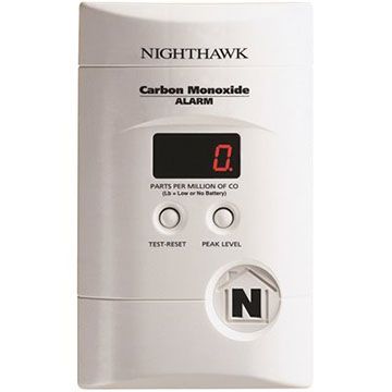 PLUG-IN CARBON MONOXIDE DETECTOR, 9-VOLT BATTERY BACKUP &amp; DIGITAL DISPLAY, CO DETECTOR