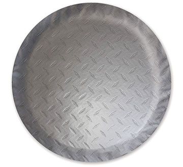 SPARE TIRE COVER - DIAMOND PLATE, Fits: F 29&quot; (9755) 101119