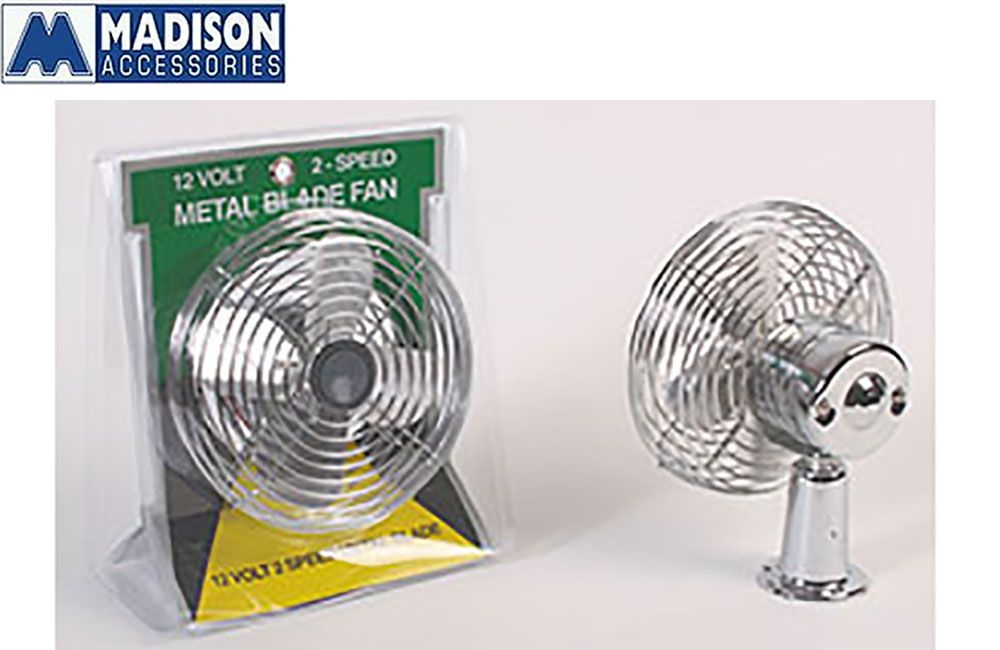 FAN - 12V 2-SPEED CHROME