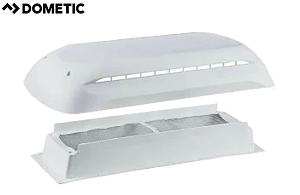 REFRIGERATOR ROOF VENT CAPS (New Style), Contents: Complete Vent w/Cap &amp; Base (3311236.000) 120306A