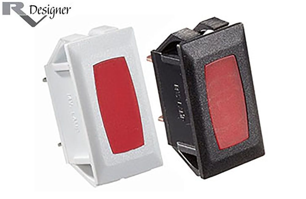 SWITCH - w/RED INDICATOR LIGHT ROCKER, Color: White (S365) 212082