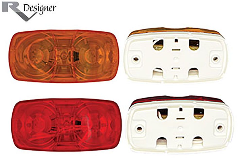 DOUBLE BULLS-EYE LED MARKER LIGHT, Color: Amber (L911) 211302