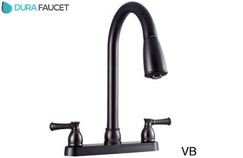 NON-METALLIC DUAL LEVER PULL-DOWN KITCHEN FAUCET