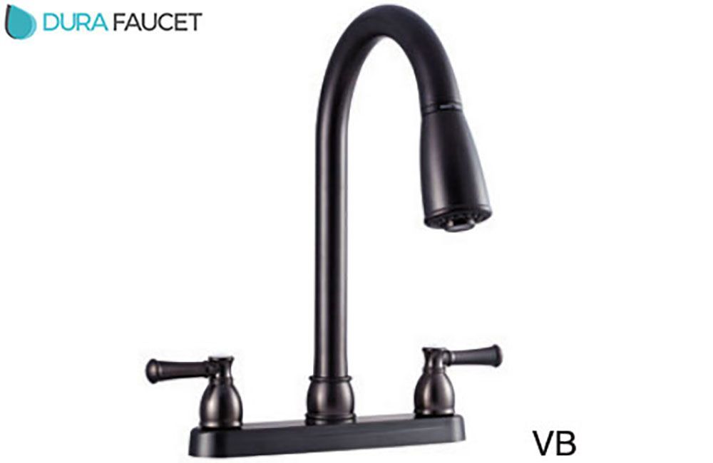 NON-METALLIC DUAL LEVER PULL-DOWN KITCHEN FAUCET, Color/Finish: Venetian Bronze (DF-PK350L-VB) 680444