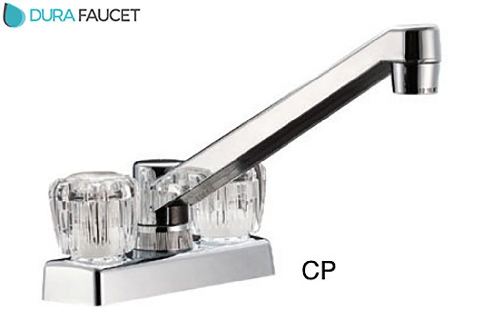 4&quot; NON-METALLIC KITCHEN/BAR/GALLEY FAUCET, Color/Finish: Chrome w/Crystal knobs (DF-PK640A-CP) 680450