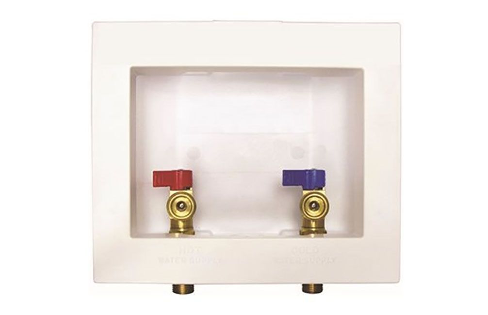 WASHER OUTLET BOX WITH VALVES