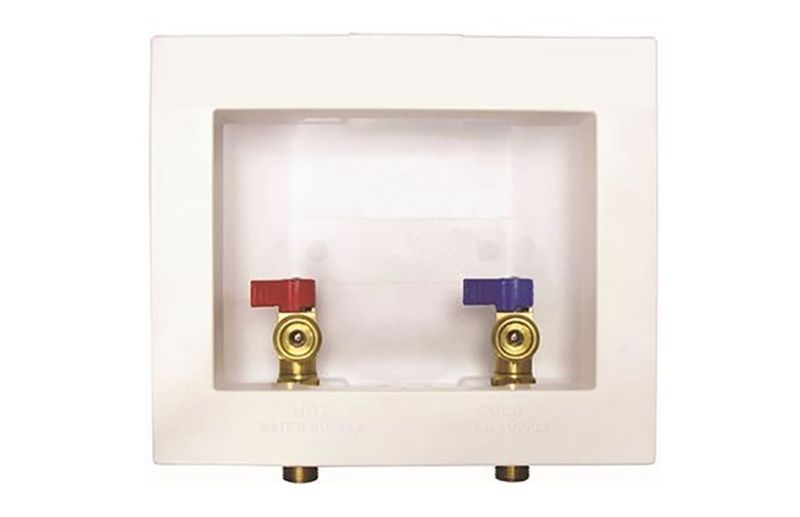 WASHER OUTLET BOX WITH VALVES