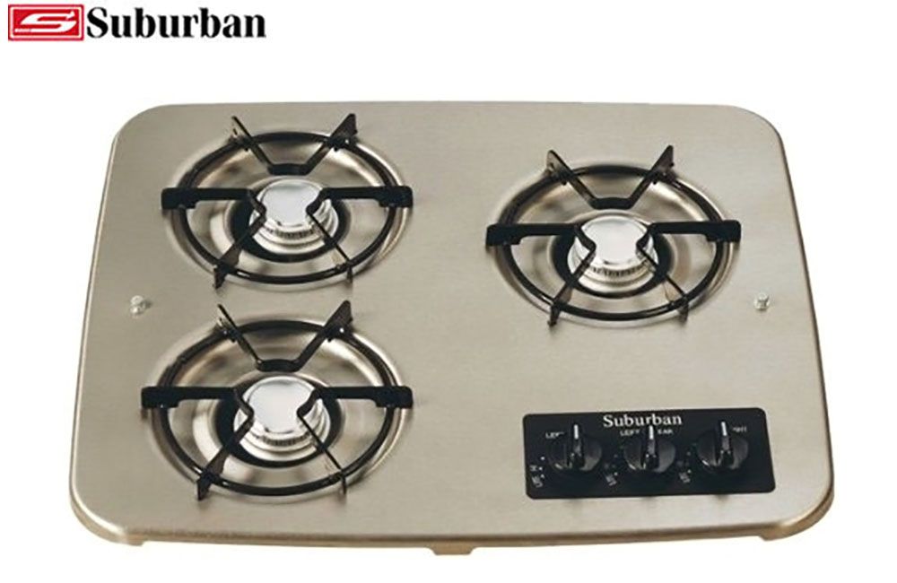 DROP-IN COOKTOP 3 BURNER, Color: Stainless (2938AST) 130111