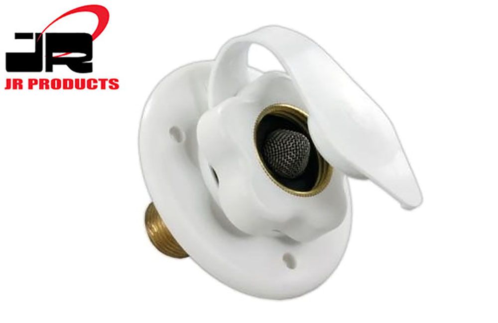 CITY WATER FLANGE w/CHECK VALVE, Color Brass/Plastic: w/Brass check valve - Polar White (94214) 681162