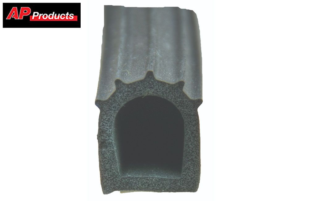 RIBBED D SEAL w/TAPE, Color/Shape: (A) Seal - Black (018-023-PT) 500885
