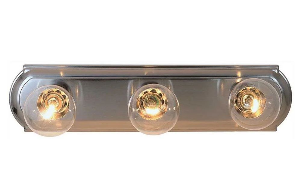 BRUSHED NICKEL BEVELED EDGE VANITY FIXTURE