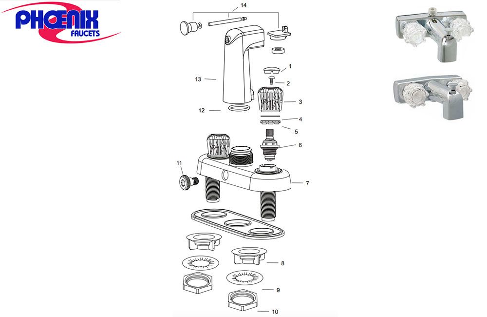 TUB &amp; SHOWER FAUCET - 4&quot;
