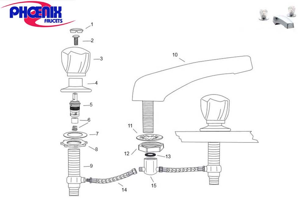 GARDEN TUB FAUCET - ADJUSTABLE