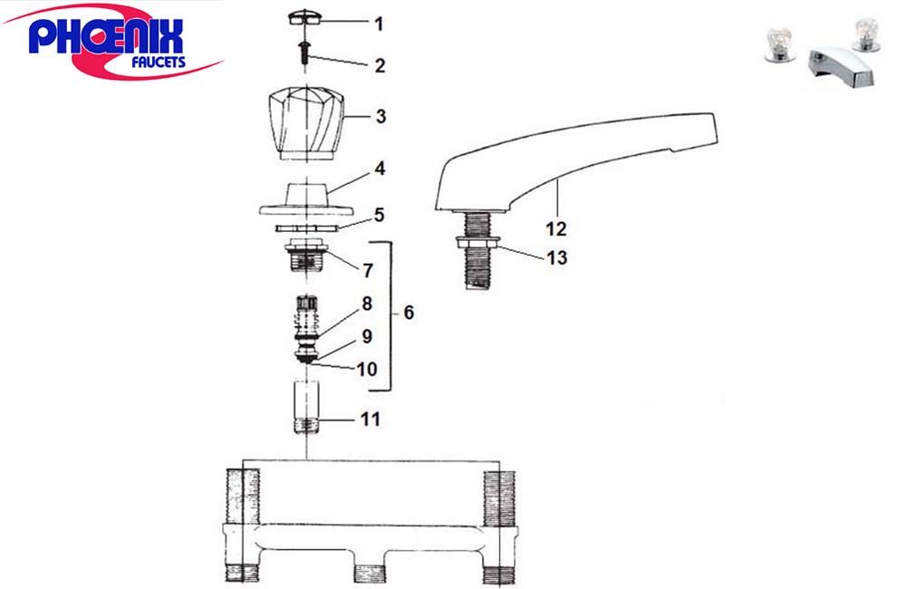 GARDEN TUB FAUCET - FIXED