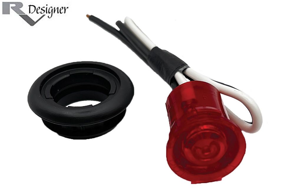 ROUND LED MARKER LIGHT, Color: Red (L923) 211306