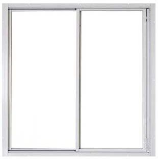 WINDOW - HORIZONTAL ALUMINUM - WHITE STORM (Inside)