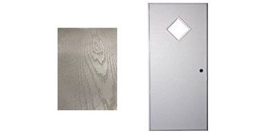 OUTSWING DOOR - VINYL STEEL (SERIES 400) Elixir, Hinge Side: 36 x 80 (LH) 10 x 10 Diamond Window 210969