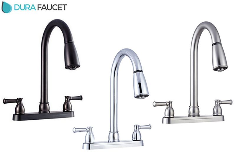NON-METALLIC DUAL LEVER PULL-DOWN KITCHEN FAUCET