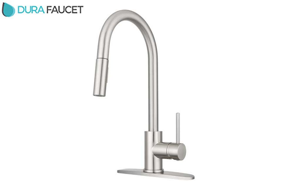 TOUCH SENSOR PULL-DOWN KITCHEN FAUCET, Color/Finish: Satin Nickel (DF-NMK540-SN)