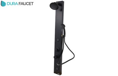 RV SHOWER PANEL COLUMN SYSTEM MATTE BLACK