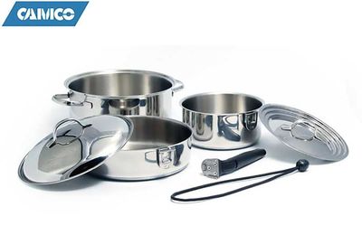 COOKWARE - STAINLESS STEEL (7 PC NESTING SET)