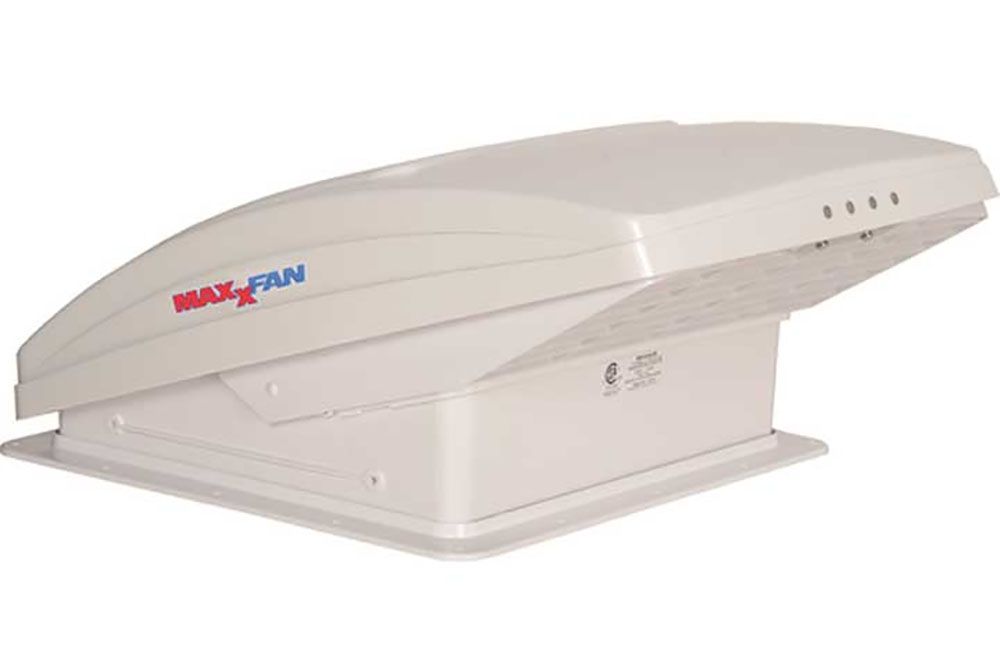 MAXXFAN DELUXE - 10-SPEED FAN, INTAKE and EXHAUST, Color: White Lid, Manual Open/Close 00-05100K
