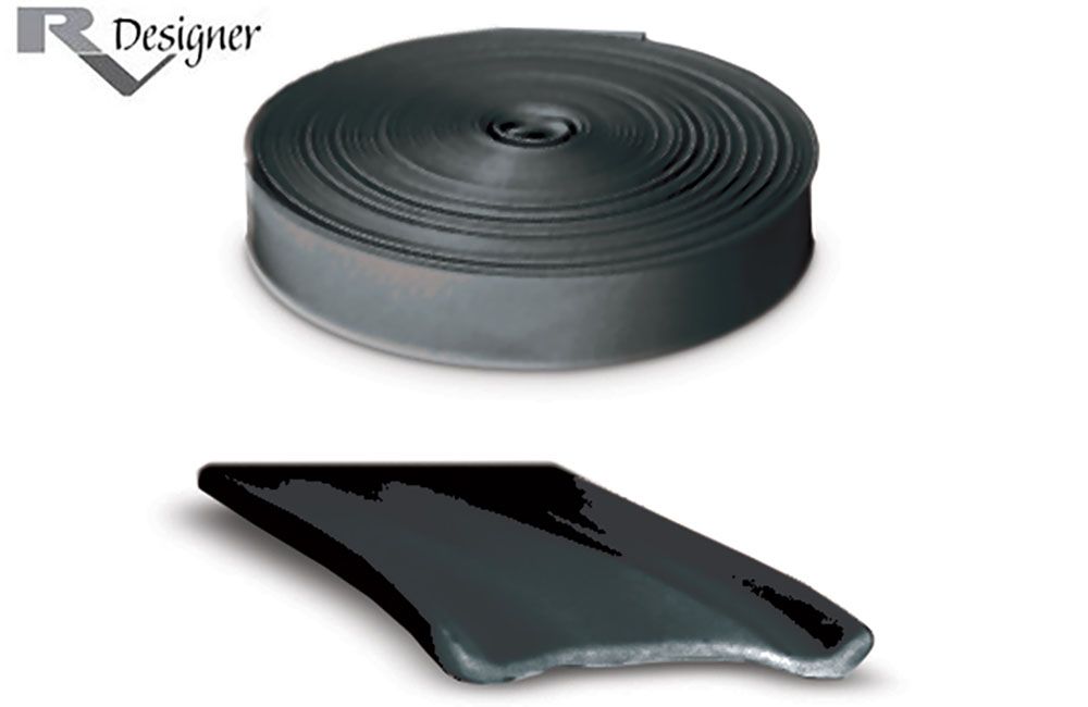 STANDARD VINYL INSERT TRIM (1&quot; x 25&#39;), Color/Size: Black (1&quot; x 25&#39;) E329